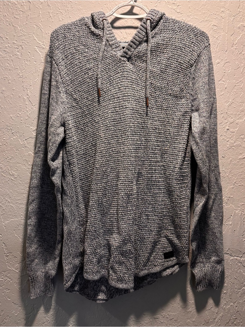 Men's Hooded Crewneck Sweater in Heather Gray